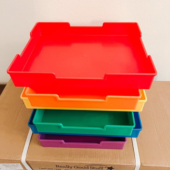 Really Good Stuff - Oak 6-Slot Mail Center With Trays - Picture 2 of 3